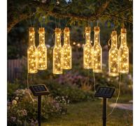 Luci Decorative Per Giardino, Lampada Da Esterno, 8X LED Con Bottiglie Di Vetro