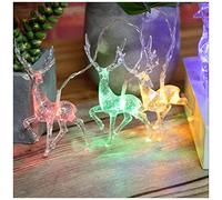 Luci Decorative, Stringhe di luci a LED, Stringhe di luci Creative con Renne|Luci Natalizi a LED|Illuminazione fatata alimentata Tramite USB e Batteria|Decorazioni lumino
