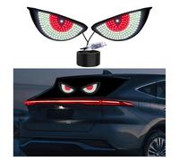 Luci del diavolo for auto da 2 pezzi, Occhio a LED for parabrezza, a for lunotto posteriore dell'auto, dinamiche for gli occhi(White/Red)