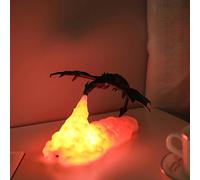 Luci del drago del fuoco stampate in 3D, lampada da tavolo ricaricabile USB a LED per regali per bambini E-sport Murder Mystery Game Camping Gaming Deco