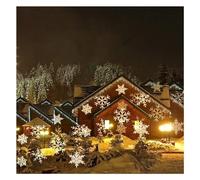 Luci del fiocco di neve di Natale Energia solare LED IP65 Fiocco di neve di Natale Luce da discoteca Nevicata in movimento all'aperto Lampada for proiettore a led for la festa di Capodanno (Color : W