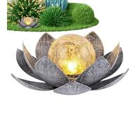 Luci Del Globo Di Crackle Solare - Decorazione Di Loto Luce Con Globo Crackle, Ip44 Luci Per Prato A LED Decorativo Impermeabile Per Il Percorso Del Giardino Giardino Cortile Arredam