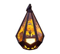 Luci del percorso - Lanterna di Halloween a batteria per notti inquietanti, luce tremolante con bagliore inquietante, lampada da castello a mano per prato, portico, patio, giardino, festa, interno, es