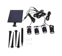Luci del punto solare a 4 pacchetti Vomeko IP65 W ATER ATER ATTER 3000K Luci da esterno bianca calda da esterno con teste solari demolibili a 270 ° per il percorso del giardino