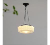 Luci del soffitto camera da letto, lampadario rotondo per sala da pranzo - grande luce a sospensione in vetro di latte, scuola di scuola bianca nera lampada a soffitto appeso bianco, illuminazione di