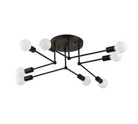 Luci del soffitto Industriale a 8 luci a 8 luci di Sputnik Semi-Filo bracciole Regolabile Black Black Metal retrò per Soggiorno, Camera da Letto, Sala da Pranzo, Cucina