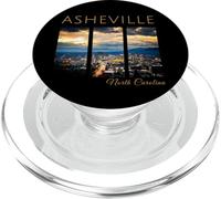 Luci della città di Asheville vita notturna North Carolina Skyline NC PopSockets PopGrip per MagSafe