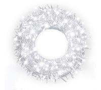 Luci delle fate di Natale, EONYUANGUO 10M 80 luci a LED per albero di Natale con luci a 2 modalità alimentate a batteria per decorazioni natalizie (bianca)