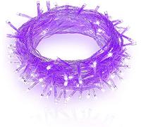Luci delle fate di Natale, EONYUANGUO 10M 80 luci a LED per albero di Natale con luci a 2 modalità alimentate a batteria per decorazioni natalizie (Viola)