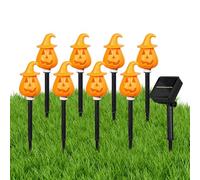 Luci di a forma di zucca di Halloween, luci di Halloween, decorazioni da giardino arancioni per da terra, espositore per cortile, portico, patio, tomba,