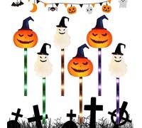 Luci di a LED - Accessori di Halloween, decorazioni luminose | a forma di, illuminazione solare per giardini, ideali per illuminare sentieri durante la notte delle streghe