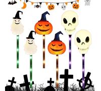 Luci di a LED - Accessori di Halloween, decorazioni luminose | a forma di, illuminazione solare per giardini, ideali per illuminare sentieri durante la notte delle streghe