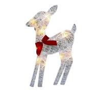 Luci di cervo di Natale - Ferro di cervo di Natale illuminato con fiocco di campana, renna luminosa per la decorazione del cortile festivo, decorazione del , decorazione 'ufficio per la casa