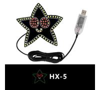 Luci di espressione decorative a LED alimentate tramite USB per la parte posteriore per l'interno del finestrino con LED luminosi e modalità multiple per una migliore esperienza di guida (HX-5)