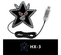 Luci di espressione decorative a LED alimentate tramite USB per la parte posteriore per l'interno del finestrino con LED luminosi e modalità multiple per una migliore esperienza di guida (HX-3)