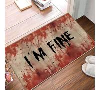 Luci di Halloween 【Decorazione】 Tappetini di Halloween Cool Rendi la tua casa spaventare fino ad altezze 5 decorazioni a ragno (D, 60 x 40 cm)
