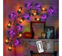 Luci Di Halloween - Ghirlanda Della Corda Di Pipistrelli Di | 8 Modalità Decorazione Di Halloween A Batteria | Luci A LED Impermeabili Per Decorazioni Per La Festa Del Balcone Per Le Vetrine Da