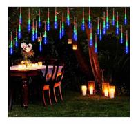 Luci di Halloween per esterni con 10 tubi LED luci natalizie impermeabili e solari luce ghiacciolo con gocciolamento plug-in per decorare l'albero(colore, plug-in 50cm)
