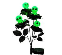 Luci di Halloween per esterni, Luce del teschio di Halloween - Lampada da di Halloween per cimitero ad energia solare | Lampada da giardino solare a scheletro illuminato verde, decorazione per cimiter