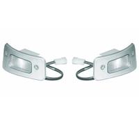 LUCI DI INGOMBRO CABINA SINISTR DESTRA COMPATIBILE CON EUROCARGO DAL 1991 AL 2002 CON CORNICE ARGENTO (PREZZO COPPIA)