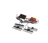 Luci Di Marcia Per Auto Grill Car LED Light Strobe Rosso Blu Emergenza Controllo Remoto Wireless Segnale Flash Lampada Avvertimento Faro Vigili Fuoco(Blue)