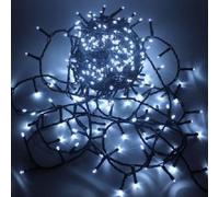 LUCI DI NATALE 1000 LED BIANCO FREDDO 20 M CAVO SCURO USO INERNO E ESTERNO