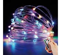 Luci di natale 150 micro led Multicolor batteria 15 mt con telecomando esterno [EEK: A+++]