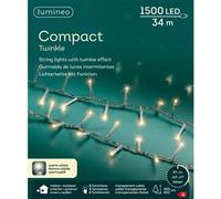 Luci di Natale 1500 LED Bianco Caldo Filo Trasparente 34 mt