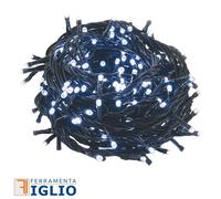 Luci di Natale 180 Luci LED Bianco Freddo per Uso Esterno 13 MT. Alta Luminosità
