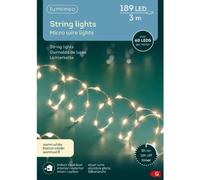 Luci di Natale 189 Micro LED Bianco Caldo 3 mt
