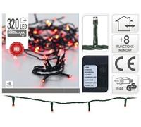 LUCI DI NATALE 320 LED ROSSO 8 GIOCHI
