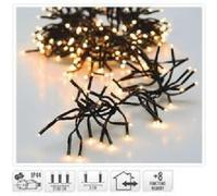 LUCI DI NATALE 400 LED BIANCO CALDO CAVO SCURO 8 M USO INTERNO E ESTERNO