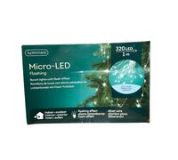 Luci di Natale a grappolo 320 Micro LED Bianco Freddo 1 mt