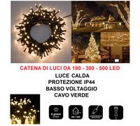 luci di natale a led da esterno interno natalizie per albero giardino catena ^