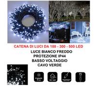 luci di natale a led da esterno interno natalizie per albero giardino catena ^
