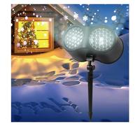 Luci di Natale a LED Proiettore Fiocco di neve Luce da palco for esterni Rotante Modello natalizio Illuminazione for vacanze all'aperto Decorazioni for il giardino Festa, Con Una Visione Realistica(O