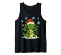 Luci di Natale avvolte su Un Simpatico Pigiama Natalizio con Drago Canotta