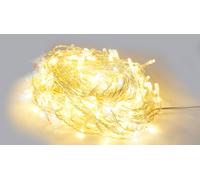 Luci di Natale Cascata 240 Flash LED 200x100 cm Luce Calda e Fredda Cavo 3m Trasparente