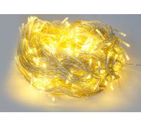 Luci di Natale Cascata Effetto Pioggia 360 LED 200x200 cm Luce Calda Cavo 3m Trasparente