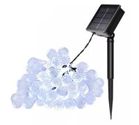 Luci Di Natale Catena 60 LED TUBO ad Energia Solare 11 mt luce bianca QP11M60