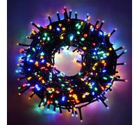 Catena di luci 25 metri da 500 Led Multicolore con cavo verde Wisdom
