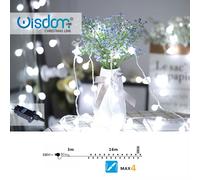 Luci di natale da esterno interno natalizie 160 led forma perla multicolore 16MT