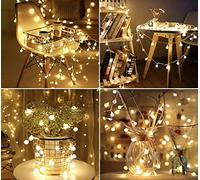 Luci di natale da esterno interno natalizie 160 led forma perla multicolore 16MT