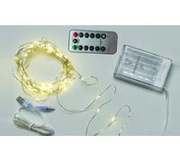 LUCI DI NATALE DECORATIVE 100 MICRO LED A BATTERIA BIANCO CALDO MAURER