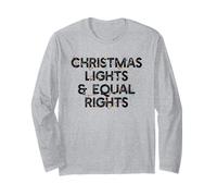 LUCI di Natale E Diritti Uguali Divertimento Femminista Xmas Meme Maglia a Manica