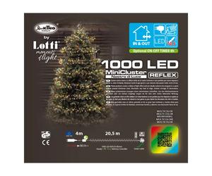 Luci di Natale Lotti - Catena 1000 Led Multicolor - Filo Verde da 20,5 metri