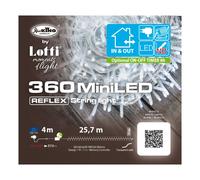 XMASKING Catena 25,5 m, 360 miniled Bianco Freddo, mit Memory Controller, Cavo Trasparente