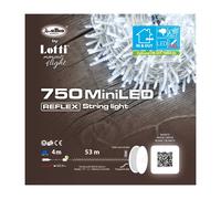 Luci di Natale Lotti - Catena 750 Mini LED Bianco Freddo - Filo Trasparente da 53 Metri