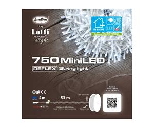 Luci di Natale Lotti - Catena 750 Mini LED Bianco Freddo - Filo Trasparente da 53 Metri