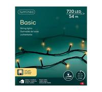 Luci di Natale Lumineo Basic - 720 Led Soft Gold - Filo Nero da 54 metri